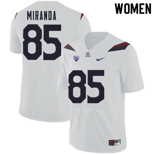 Women #85 Roberto Miranda Arizona Wildcats College Football Jerseys Sale-White - Click Image to Close